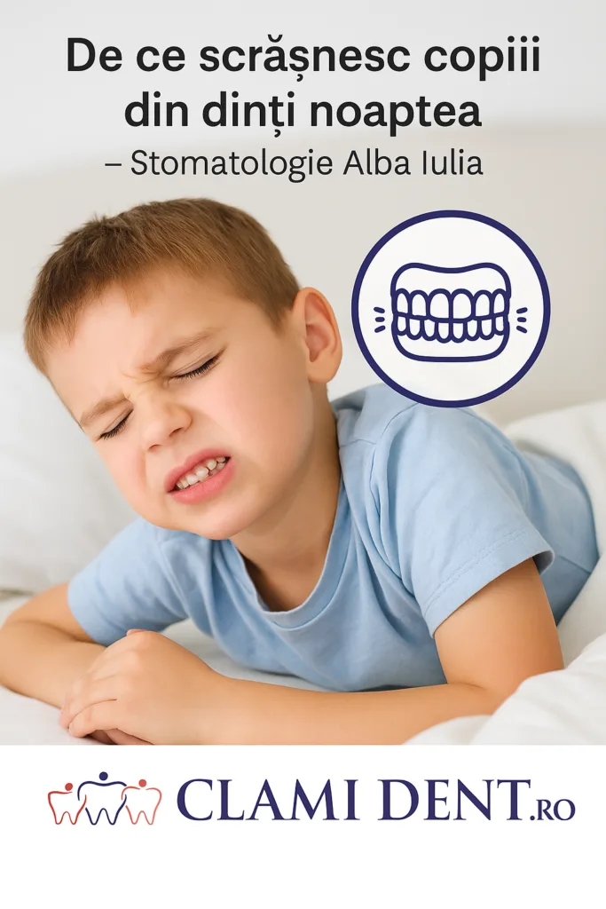 De ce scrâșnesc copiii din dinți noaptea - Stomatologie Alba Iulia