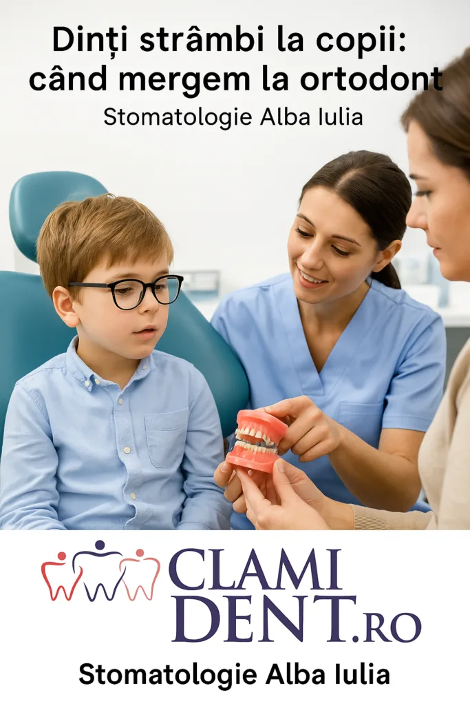 Dinți strâmbi la copii când mergem la ortodont -Stomatologie Alba Iulia