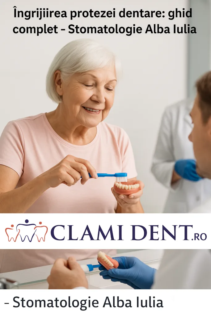 Îngrijirea protezei dentare ghid complet -Stomatologie Alba Iulia