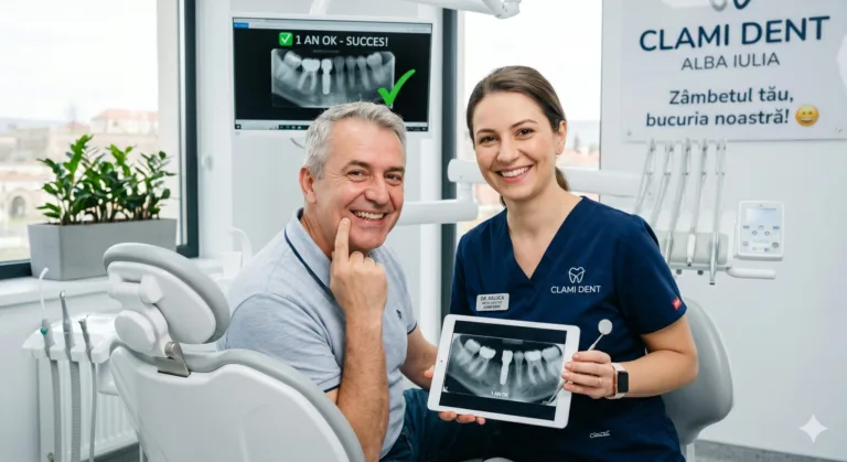 Controlul de 1 an: Dovada succesului unui implant dentar la Clami Dent Alba Iulia
