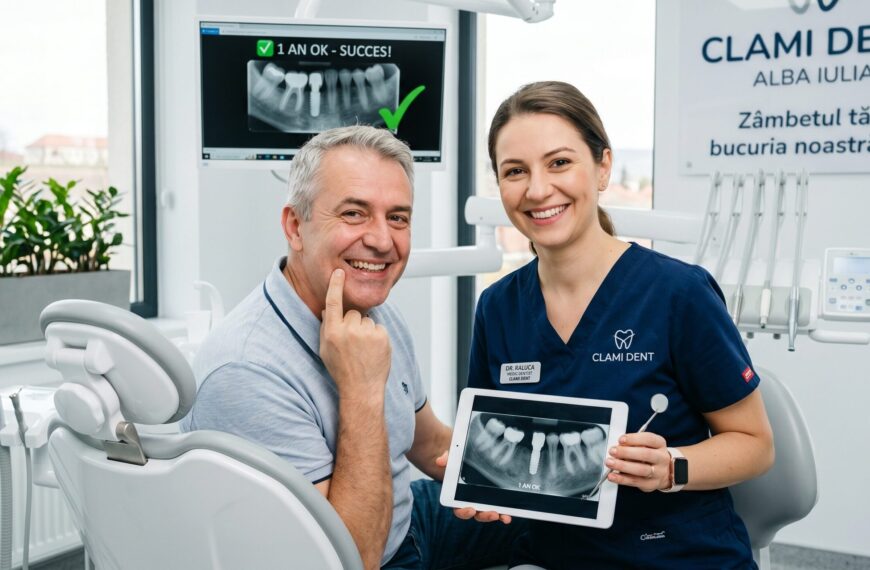 Controlul de 1 an Dovada succesului unui implant dentar la Clami Dent Alba Iulia